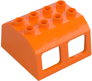 Duplo Oranje Passagier Cabin voor Trein (13530)