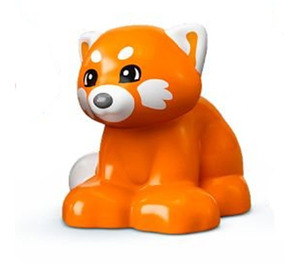 Duplo Oranje Rood Panda met Wit Patches (81464)