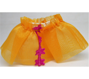 Duplo Orange Skirt with Magenta Flowers