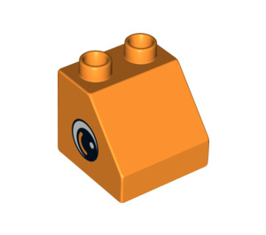 Duplo Orange Slope 2 x 2 x 1.5 (45°) with Eye both sides (10442 / 10443)