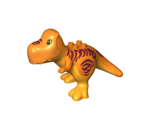 Duplo Orange Tyrannosaure Rex avec Orange Sombre Rayures (36327)