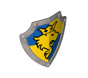 Duplo Pearl Light Gray Shield with Yellow Lion on Blue and Yellow (51711 / 51770)