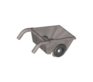 Duplo Gris claro perla Wheelbarrow con Negro Ruedas (74661 / 88205)