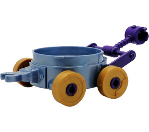 Duplo Blu sabbiato perlato Cart con Ruote e Pincer