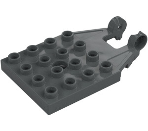 Duplo Plade 4 x 4 med B-Stik uden rødt mærke (25548 / 65492)