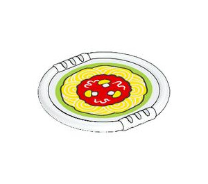 Duplo Plate with Food / Mushrooms (27372 / 104378)