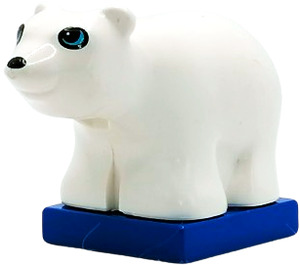 Duplo Polar Oso en Azul Base Ojos redondos (2334)