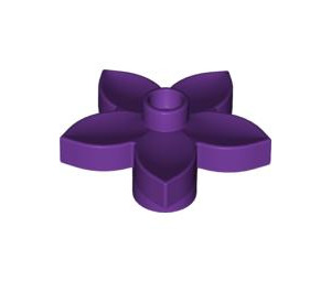 Duplo Purple Flower with 5 Angular Petals (6510 / 52639)