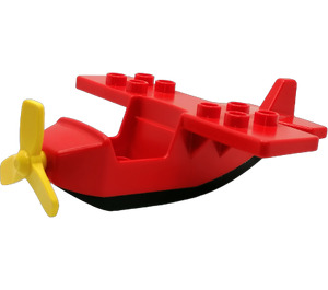Duplo Red Airplane with Yellow Propeller (2159)