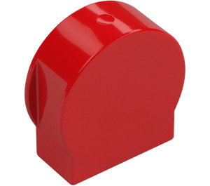 Duplo Rot Stein 1 x 3 x 2 mit Rund oben mit Ausschnittseiten (14222)