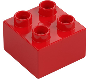 Duplo Czerwony Cegła 2 x 2 (3437 / 89461)