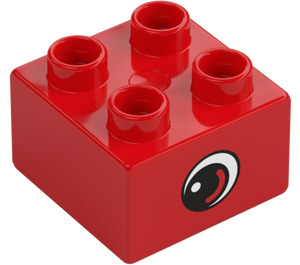 Duplo Rot Stein 2 x 2 mit Auge (10517 / 10518)