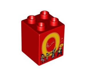 Duplo Red Brick 2 x 2 x 2 with O for Orchestra (31110 / 93011)