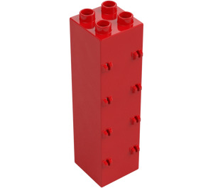 Duplo Rot Stein 2 x 2 x 6 mit Hinges (16087 / 87322)