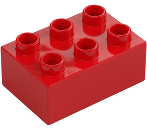 Duplo Röd Kloss 2 x 3 (87084)