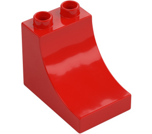 Duplo Rot Stein 2 x 3 x 2 mit Gebogen Rampe (2301)