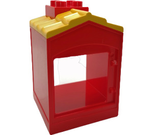 Duplo Red Building with Chimney and Yellow Shingles (31028)