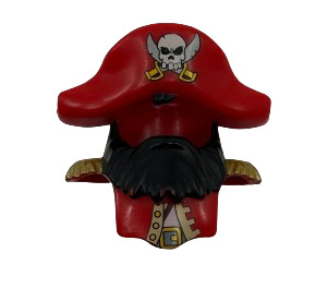 Duplo Red Captains Hat with Skull and Sabers (56258)
