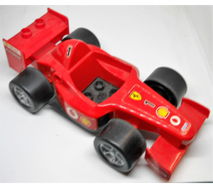 Duplo Rød Bil Ferrari Racer med Klistremerker fra Sett 4693 (49854)