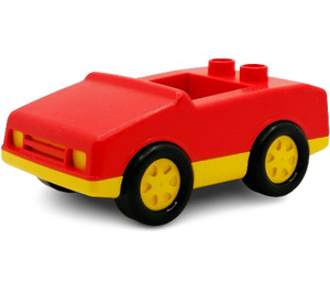 Duplo Red Car with 4 studs as seat (2235 / 74562)