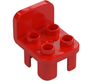 Duplo Rouge Chair 2 x 2 x 2 avec Tenons (6478 / 34277)