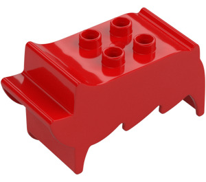 Duplo Red Design Brick Hair (4997)