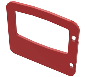 Duplo Rouge Porte 1 x 4 x 3 avec Grand Fenêtre (4247)