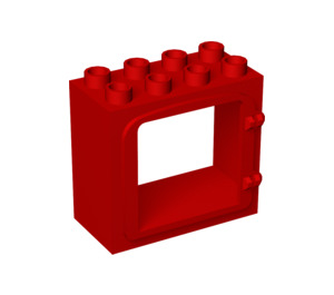 Duplo Rød Dør Ramme 2 x 4 x 3 med forhøyet døromriss og innrammet bakside (2332 / 74842)