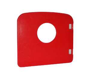 Duplo Rouge Porte avec Rond Fenêtre (4248)