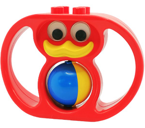 Duplo Red Duck Rattle with Handles