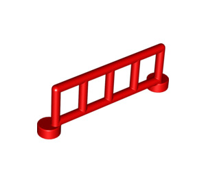 Duplo Red Fence 1 x 6 x 2 with 5 Slats (2214)