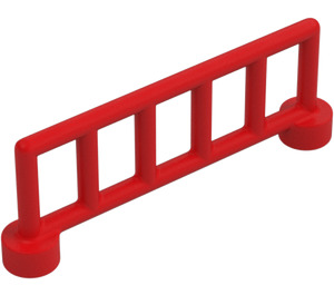 Duplo Red Fence 1 x 6 x 2 with 6 Slats (12602)