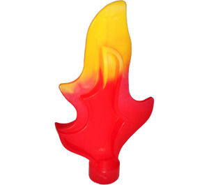 Duplo Rød Flamme 1 x 2 x 5 med Marmoreret Gul Tip (51703)