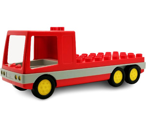 Duplo Punainen Flatbed Truck