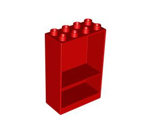Duplo rot Rahmen 4 x 2 x 5 mit Shelf (27395)