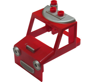 Duplo Red Front with exhaust Pipe 4 x 5 x 4 (59133)