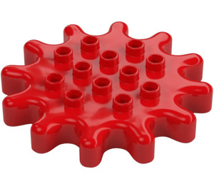 Duplo Red Gear Wheel Z12 with Tube with o Clutch Power (26835)