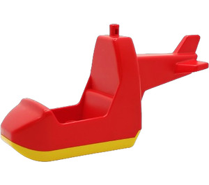 Duplo Red Helicopter without Skids