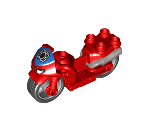 Duplo Rød Motorcykel med Spider-Mand logo (21711)