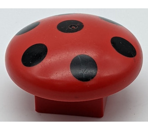 Duplo Červená Mushroom s Černá Spots (83556)