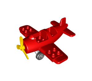 Duplo Red Airplane with Yellow Propeller (62780)