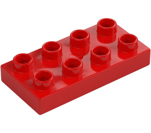 Duplo Red Plate 2 x 4 (4538 / 40666)