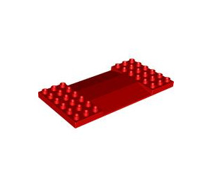 Duplo Red Plate 6 x 12 with Ramps (95463)