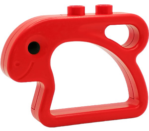 Duplo Rosso Coniglio Rattle con Nero Occhi