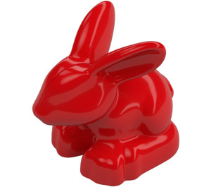 Duplo Rot Kaninchen mit Klein Schwarz Augen (89406)