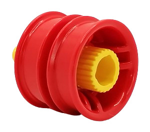 Duplo Punainen Vanne jossa Screw (Pitkä ruuvi) (31350 / 76397)