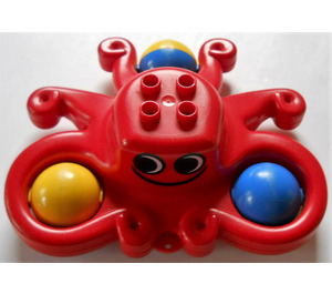 Duplo Czerwony Rolling Rattle Ośmiornica