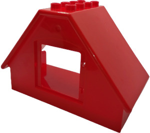 Duplo Red Roof with Window Opening (31441)