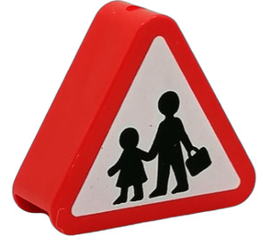 Duplo Red Sign Triangle with Pedestrian Crossing (42025)