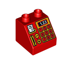 Duplo rot Steigung 2 x 2 x 1.5 (45°) mit Cash Register (6474 / 37388)